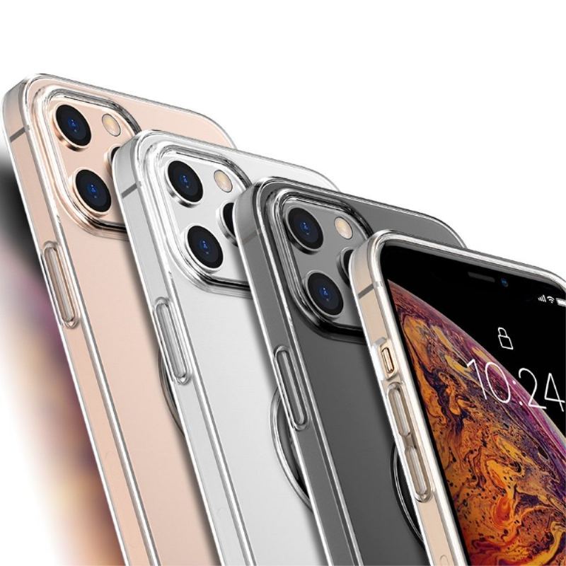Futerały do iPhone 12 Pro Max Obrzeża Z Pierścieniem Magnetycznym