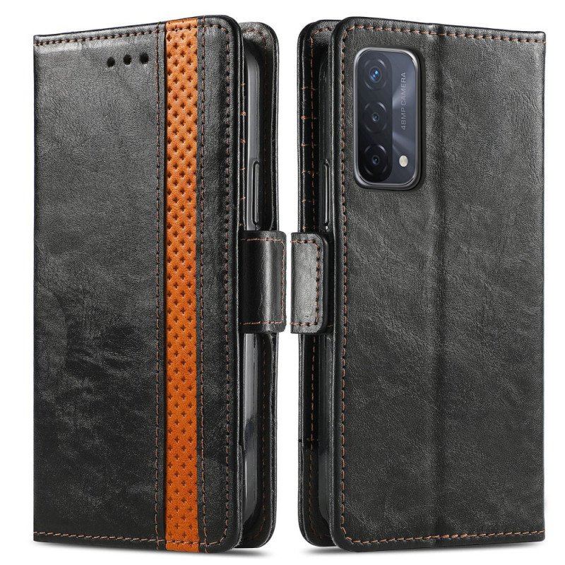 Etui Folio do Oppo A54 5G / A74 5G Dwukolorowe Podwójne Zapięcie