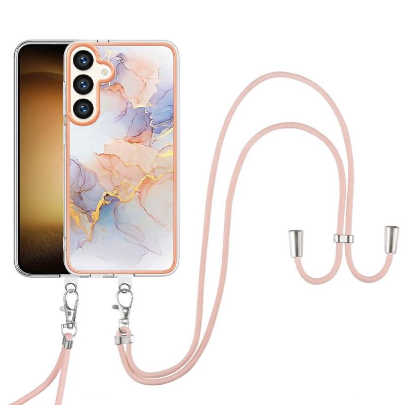 Etui Do Samsung Galaxy S24 Plus 5g Biały Marmur Przewodowy Drogi Mlecznej