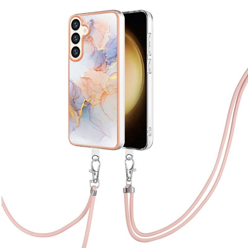 Etui Do Samsung Galaxy S24 Plus 5g Biały Marmur Przewodowy Drogi Mlecznej