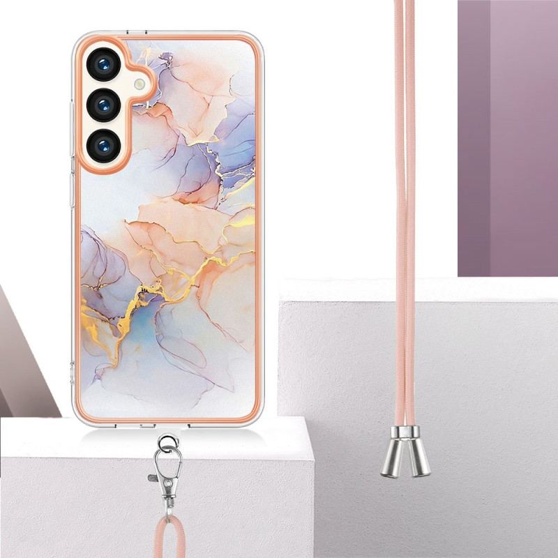 Etui Do Samsung Galaxy S24 Plus 5g Biały Marmur Przewodowy Drogi Mlecznej