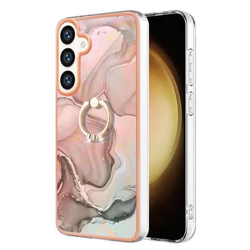Etui Do Samsung Galaxy S24 Plus 5g Pierścień Podtrzymujący W Stylu Marmuru