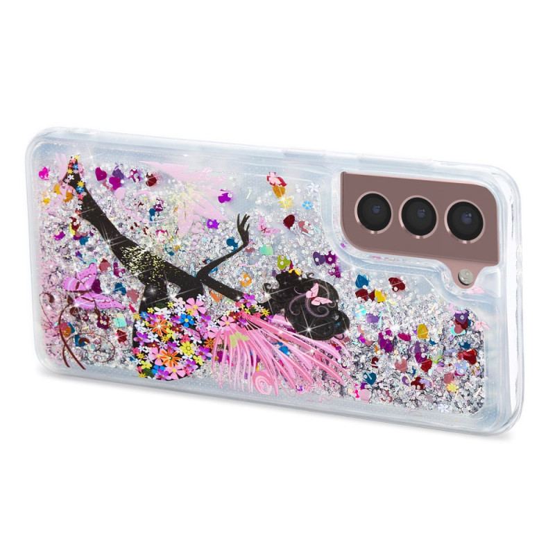 Etui Do Samsung Galaxy S24 Plus 5g Płynny Brokat Dla Młodej Dziewczyny