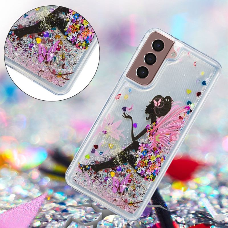 Etui Do Samsung Galaxy S24 Plus 5g Płynny Brokat Dla Młodej Dziewczyny