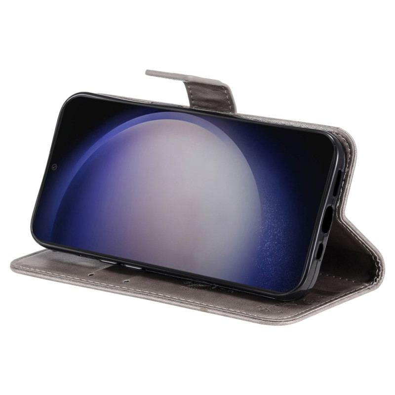 Etui Folio Do Samsung Galaxy S24 Plus 5g Kot Pod Drzewkiem Ze Smyczą