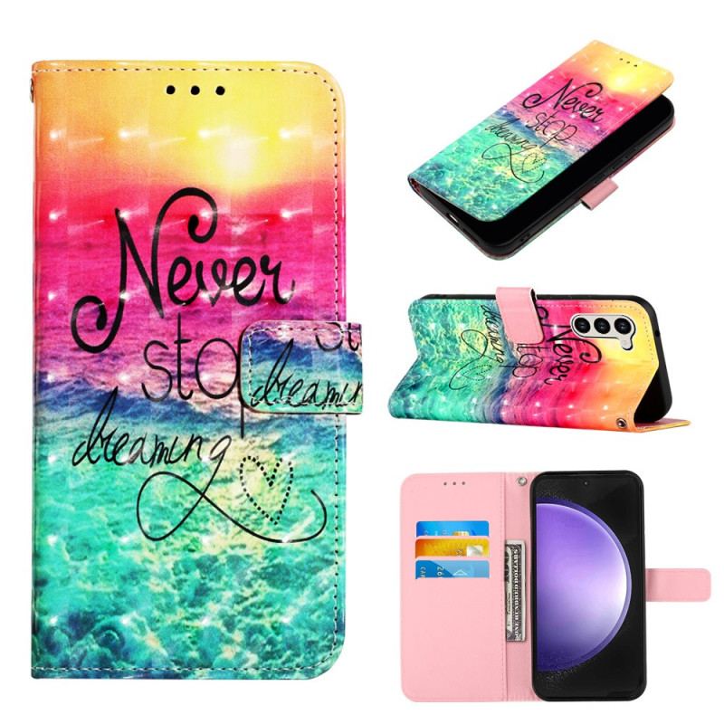 Etui Folio Do Samsung Galaxy S24 Plus 5g Nigdy Nie Przestawaj Marzyć