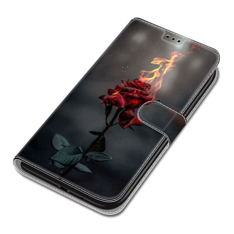 Etui Folio Do Samsung Galaxy S24 Plus 5g Ognisty Róż Z Paskiem