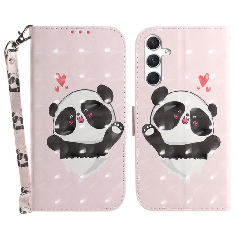 Etui Folio Do Samsung Galaxy S24 Plus 5g Panda Love Z Paskiem