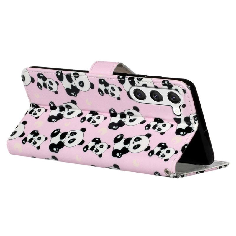 Etui Folio Do Samsung Galaxy S24 Plus 5g Pandy Na Smyczy