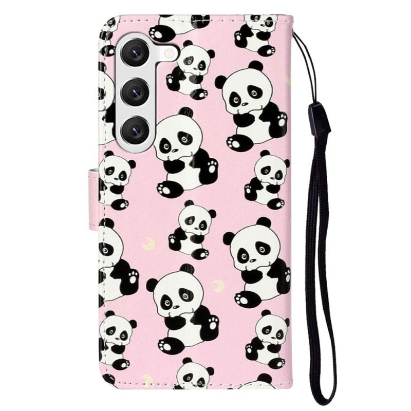 Etui Folio Do Samsung Galaxy S24 Plus 5g Pandy Na Smyczy