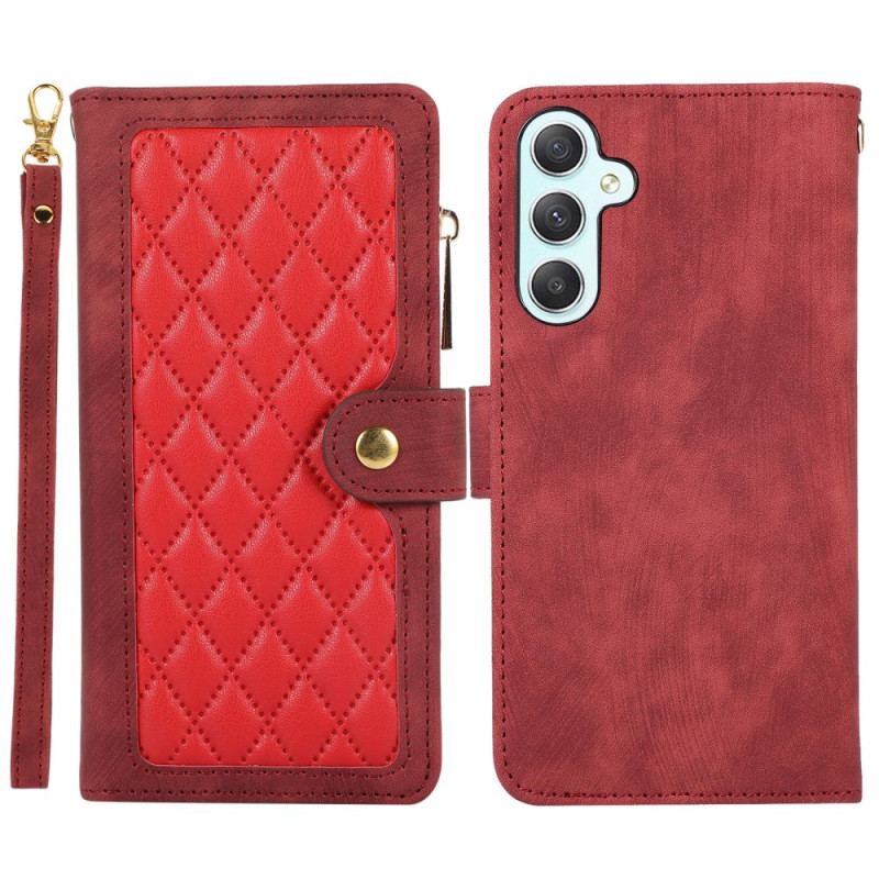 Etui Folio Do Samsung Galaxy S24 Plus 5g Pikowana Z Paskiem
