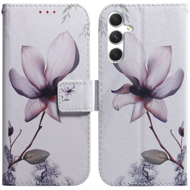 Etui Folio Do Samsung Galaxy S24 Plus 5g Różowy Kwiat