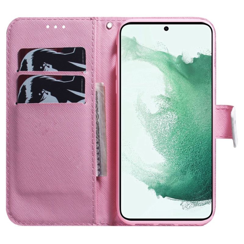 Etui Folio Do Samsung Galaxy S24 Plus 5g Różowy Kwiat