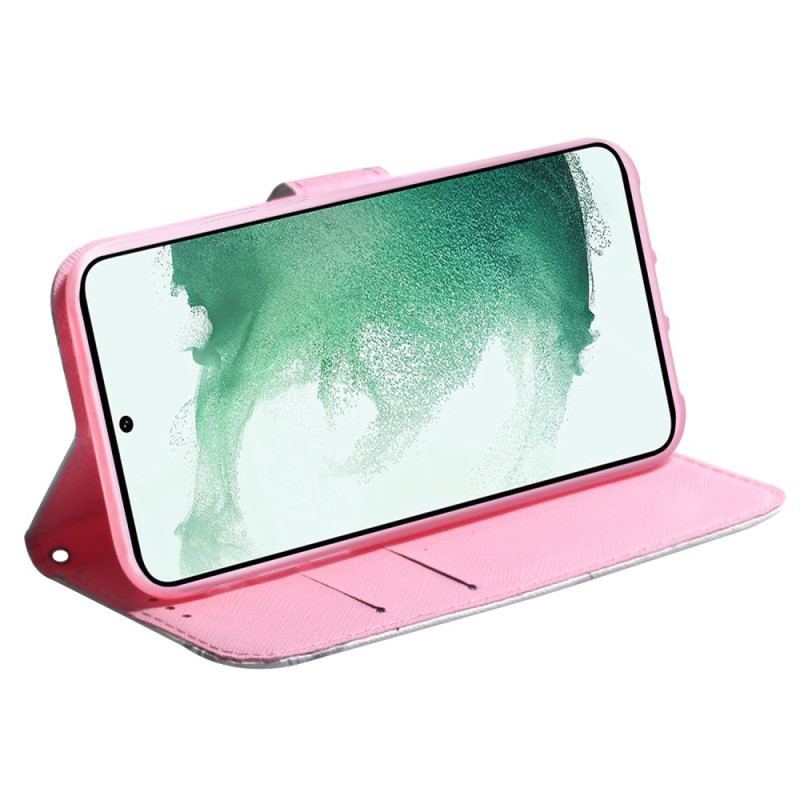 Etui Folio Do Samsung Galaxy S24 Plus 5g Różowy Kwiat