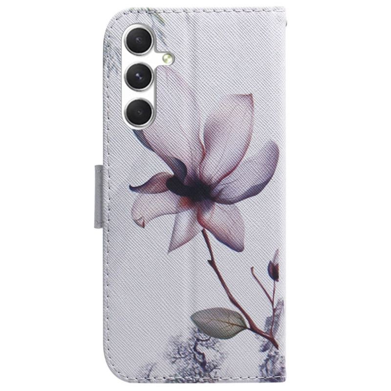 Etui Folio Do Samsung Galaxy S24 Plus 5g Różowy Kwiat
