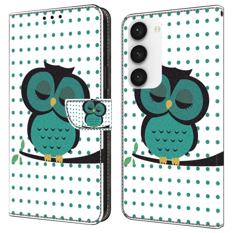 Etui Folio Do Samsung Galaxy S24 Plus 5g Śpiąca Sowa