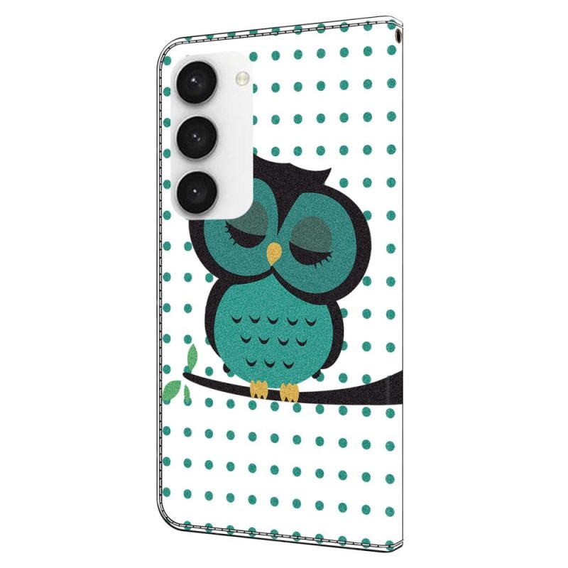 Etui Folio Do Samsung Galaxy S24 Plus 5g Śpiąca Sowa