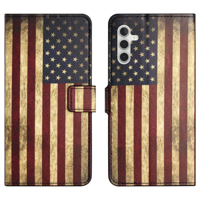 Etui Folio Do Samsung Galaxy S24 Plus 5g Stara Amerykańska Flaga