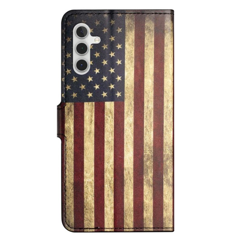 Etui Folio Do Samsung Galaxy S24 Plus 5g Stara Amerykańska Flaga