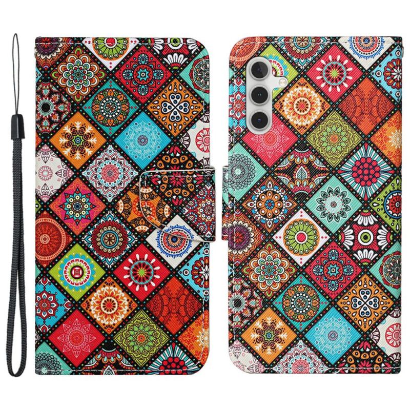 Etui Folio Do Samsung Galaxy S24 Plus 5g Styl Etniczny Z Paskiem