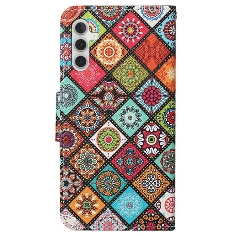 Etui Folio Do Samsung Galaxy S24 Plus 5g Styl Etniczny Z Paskiem