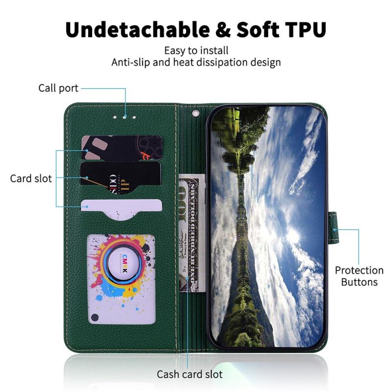 Etui Folio Do Samsung Galaxy S24 Plus 5g Tekstura Liczi