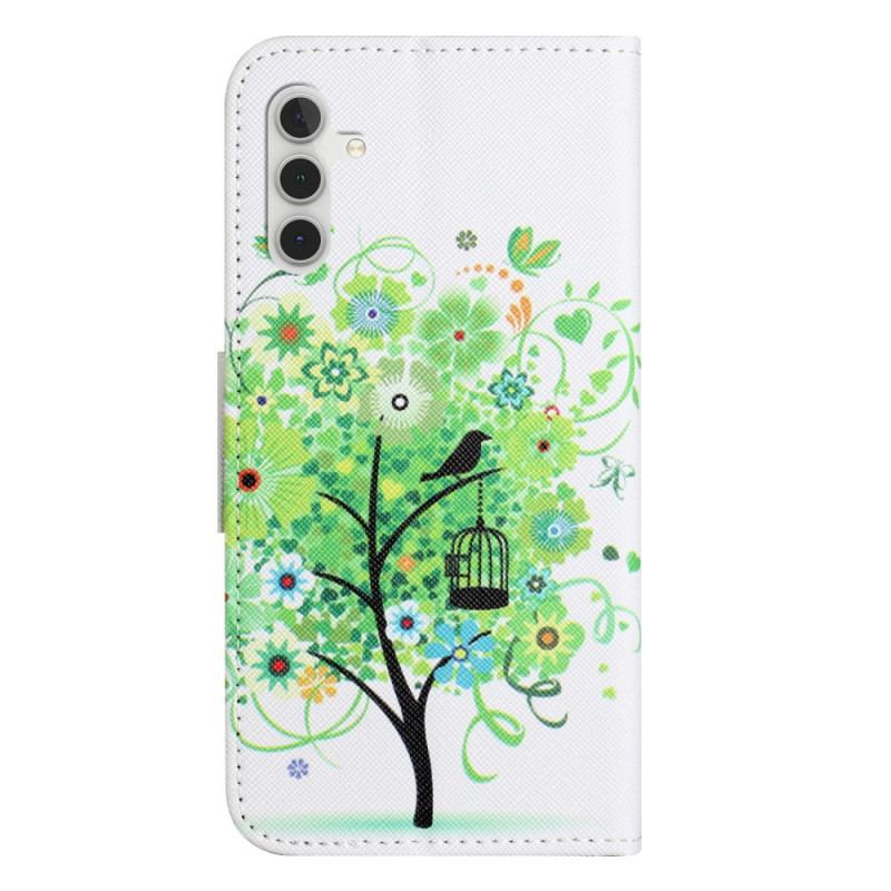 Etui Folio Do Samsung Galaxy S24 Plus 5g Zielone Drzewo