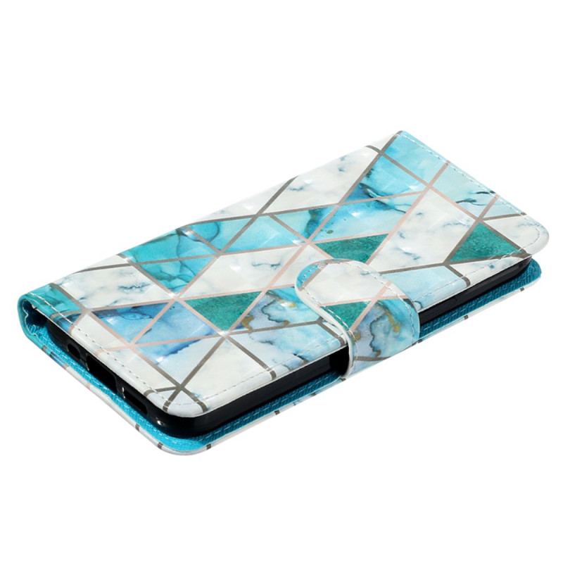 Etui Folio Do Samsung Galaxy S24 Plus 5g Zielony Marmur Z Paskiem