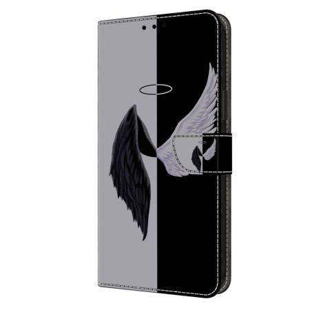Etui Folio Samsung Galaxy S24 Plus 5g Białe I CZarne Skrzydła