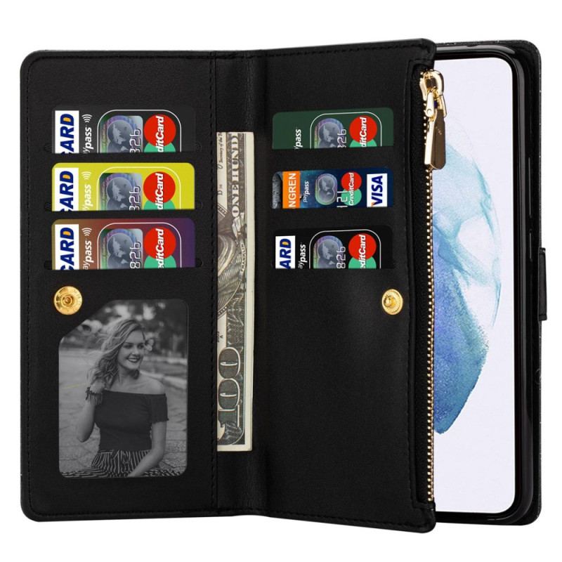 Etui Folio Samsung Galaxy S24 Plus 5g Cekiny Z Paskami Etui Ochronne