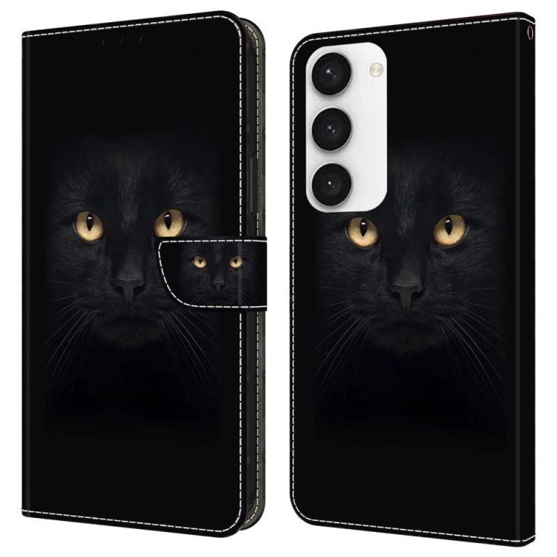 Etui Folio Samsung Galaxy S24 Plus 5g CZarny Kot Etui Ochronne