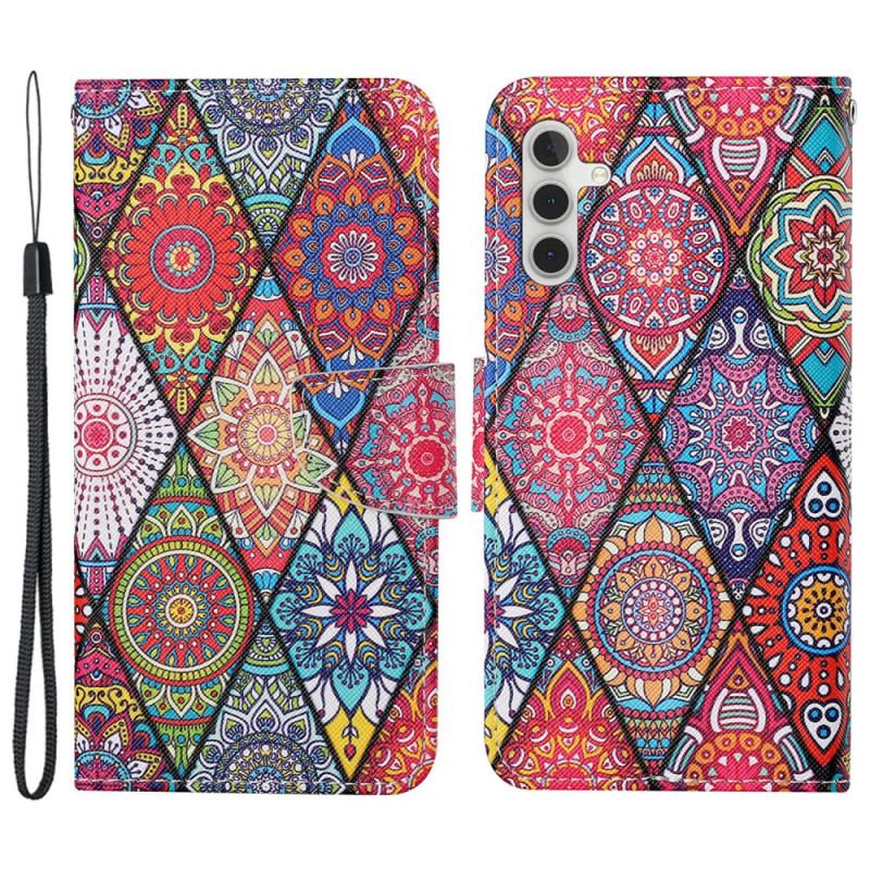 Etui Folio Samsung Galaxy S24 Plus 5g Diamenty Totemu Z Paskiem Etui Ochronne
