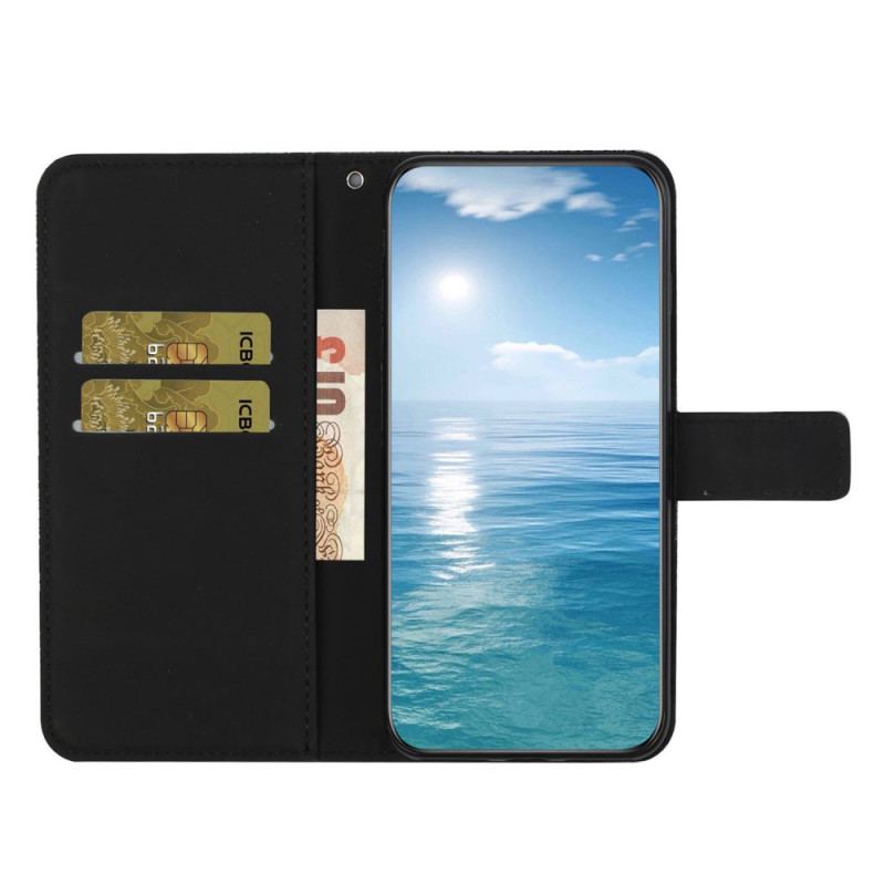 Etui Folio Samsung Galaxy S24 Plus 5g Etniczne Kwiaty Etui Ochronne