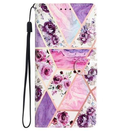 Etui Folio Samsung Galaxy S24 Plus 5g Fioletowe Kwiaty