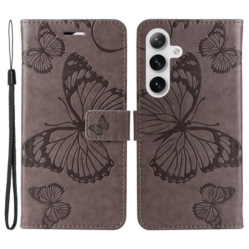 Etui Folio Samsung Galaxy S24 Plus 5g Gigantyczne Motyle Etui Ochronne