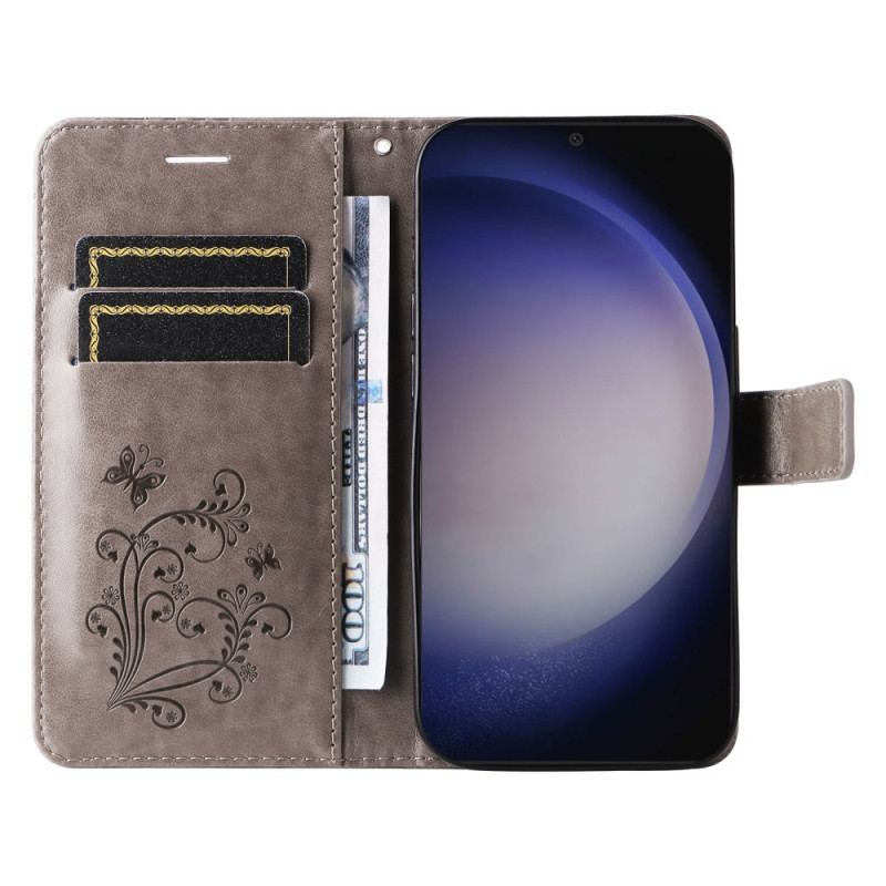 Etui Folio Samsung Galaxy S24 Plus 5g Gigantyczne Motyle Etui Ochronne