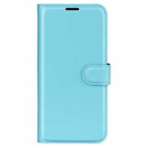 Etui Folio Samsung Galaxy S24 Plus 5g Klasyczna Sztuczna Skóra Litchi Etui Ochronne