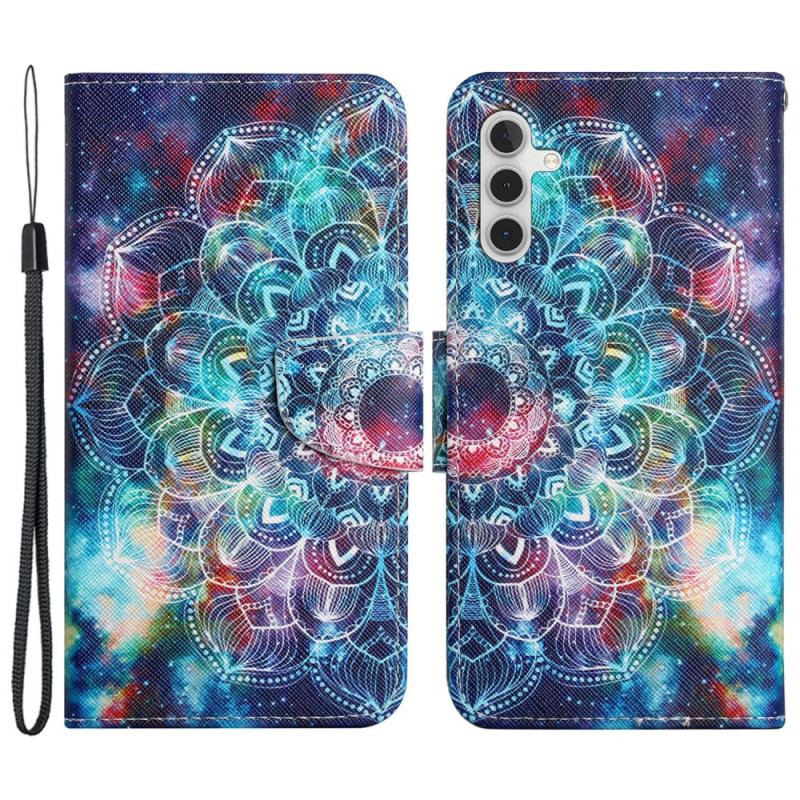 Etui Folio Samsung Galaxy S24 Plus 5g Kolorowa Mandala Z Paskiem Etui Ochronne