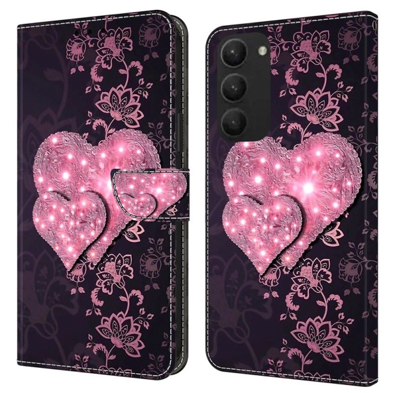 Etui Folio Samsung Galaxy S24 Plus 5g Koronkowe Serca