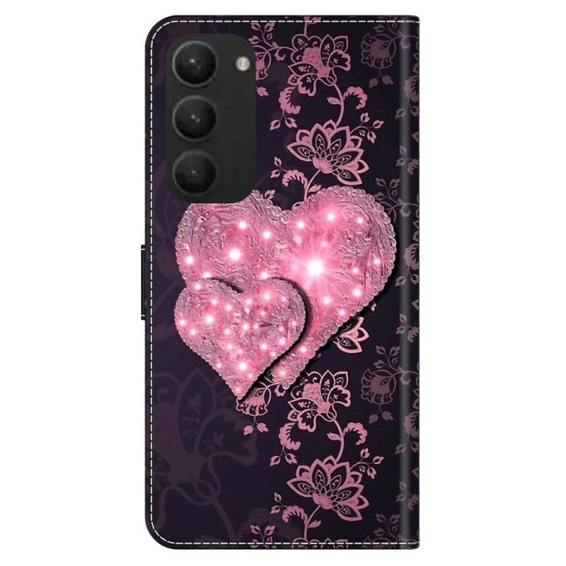 Etui Folio Samsung Galaxy S24 Plus 5g Koronkowe Serca