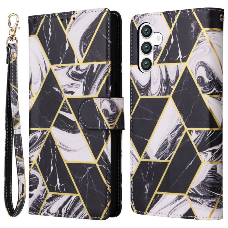 Etui Folio Samsung Galaxy S24 Plus 5g Marmurowy Nadruk Z Paskiem