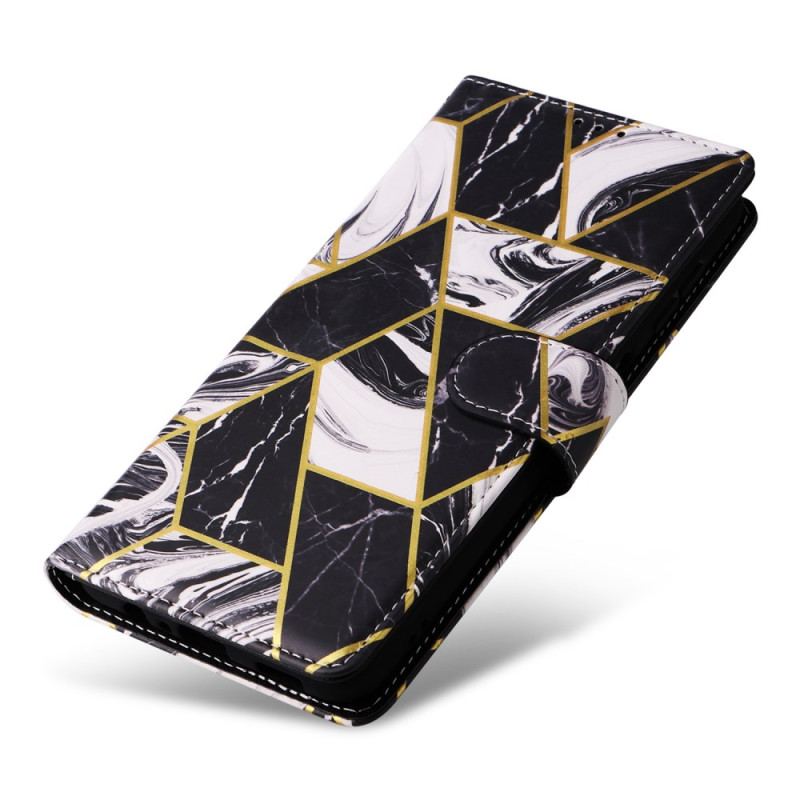 Etui Folio Samsung Galaxy S24 Plus 5g Marmurowy Nadruk Z Paskiem