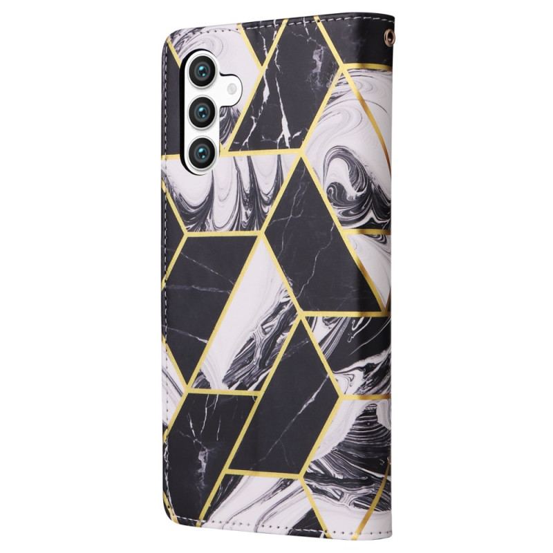 Etui Folio Samsung Galaxy S24 Plus 5g Marmurowy Nadruk Z Paskiem