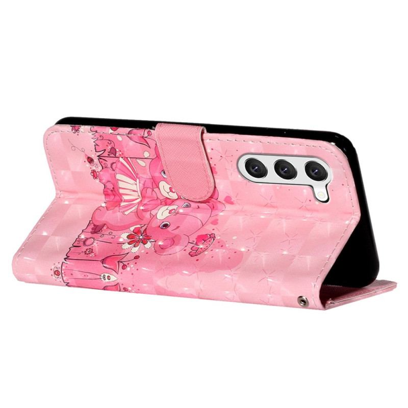 Etui Folio Samsung Galaxy S24 Plus 5g Misie Na Smyczy Etui Ochronne