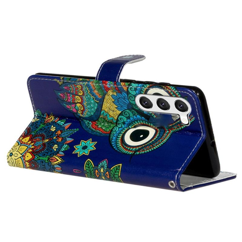 Etui Folio Samsung Galaxy S24 Plus 5g Niebieska Sowa Z Paskiem