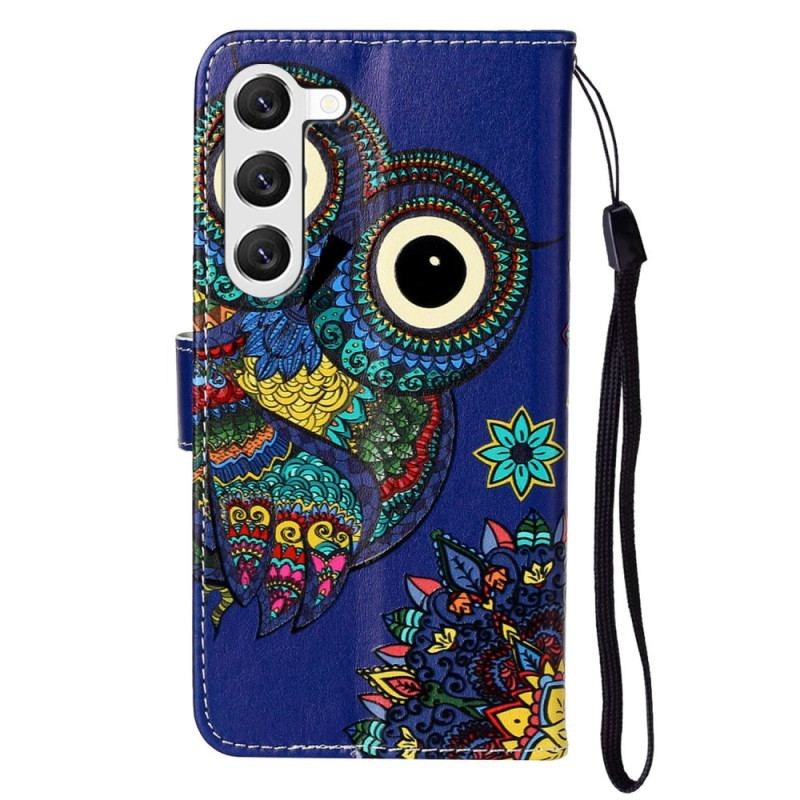 Etui Folio Samsung Galaxy S24 Plus 5g Niebieska Sowa Z Paskiem