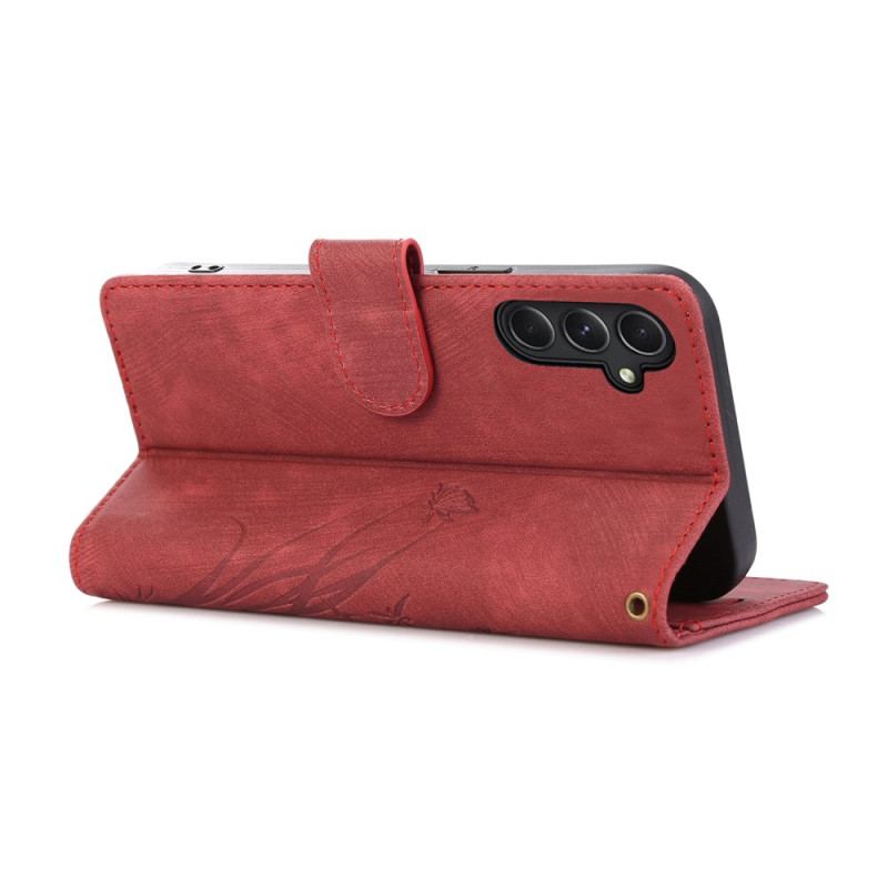 Etui Folio Samsung Galaxy S24 Plus 5g Orchidee I Motyle Z Paskiem