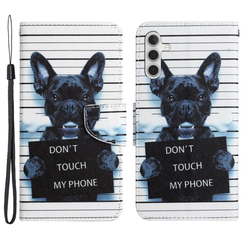 Etui Folio Samsung Galaxy S24 Plus 5g Pies Nie Dotykaj Mojego Telefonu Smyczą