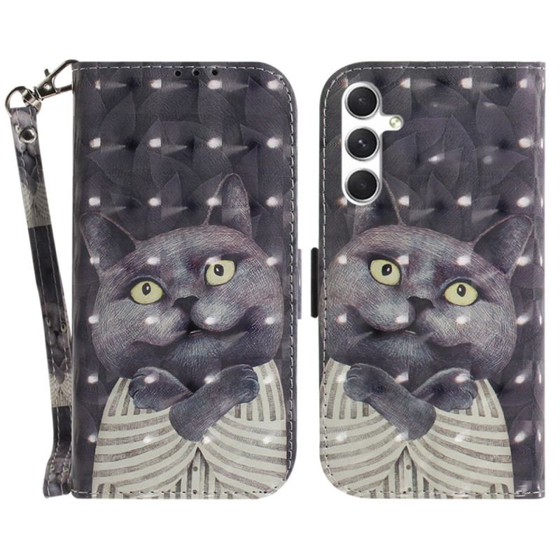 Etui Folio Samsung Galaxy S24 Plus 5g Przytulny Kot Z Paskiem