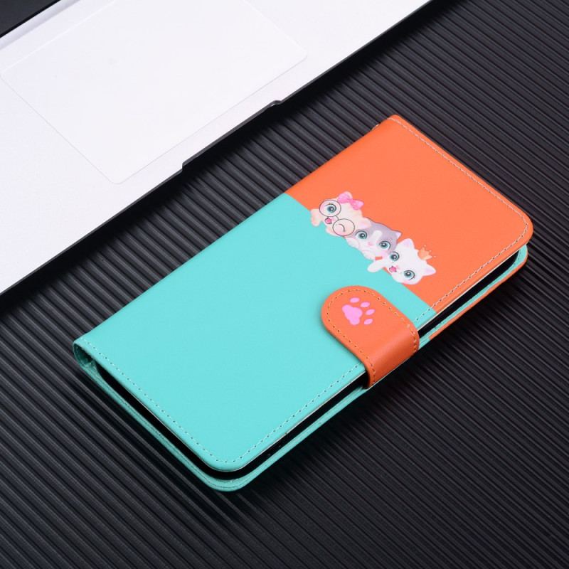 Etui Folio Samsung Galaxy S24 Plus 5g Śmieszne Zwierzęta Z Paskiem